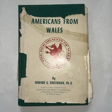 AMERICANS FROM WALES Prof Edward  Hartmann - Welsh Heritage Social History Book