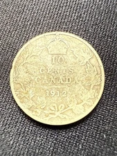 1912 10 cent Canada Coin Silver - King Edward