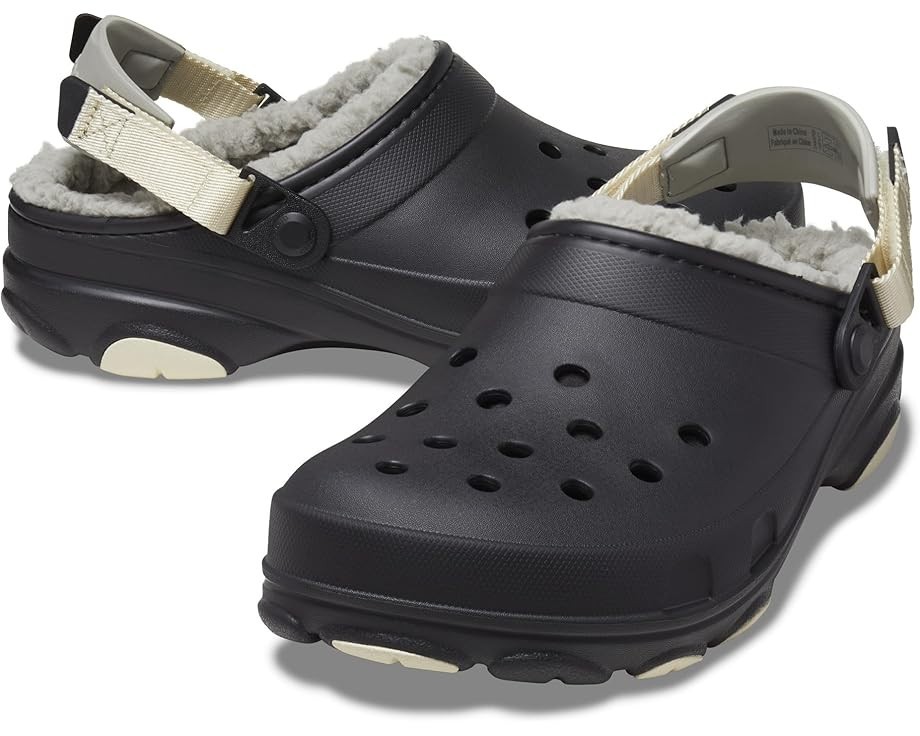 (Authentic) Crocs Men's All Terrain Lined Clog, Black, Medium Width, Freeship
