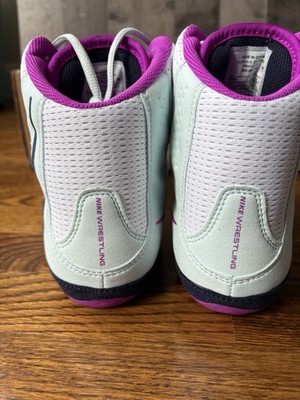 Nike Inflict 4 White Hyper Violet Wrestling Shoes Size 9.5 HM9674