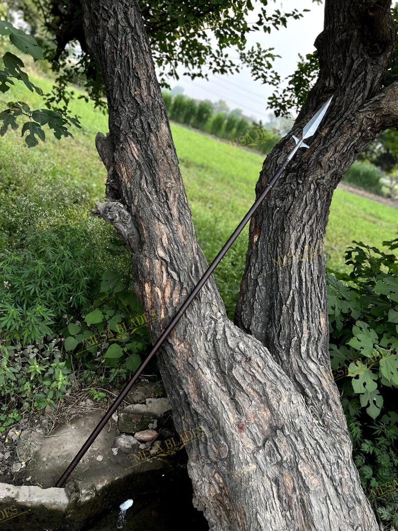 Custom Handmade Damascus Steel Blade Medieval Viking Spear|Hunting Spear Camping