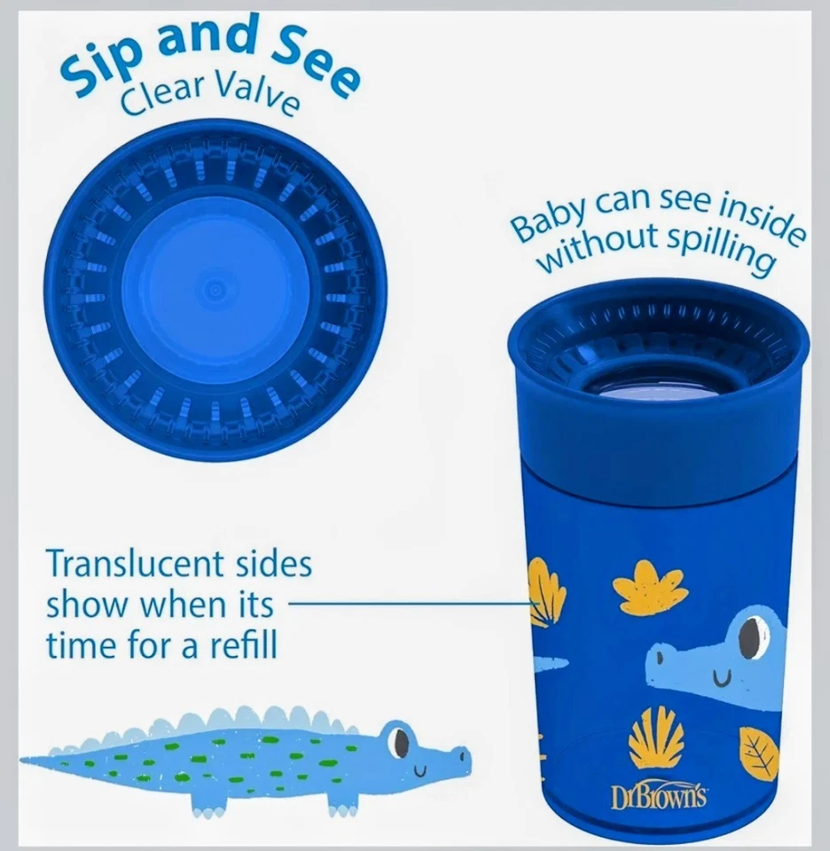 Dr Brown's Milestones Taza Transición Impecable 9m+ Paquete de 2 Foto 2 de 3