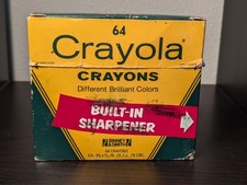 Crayola Crayons Vintage 64 Pack Built In Sharpener Binney  Smith - See Video