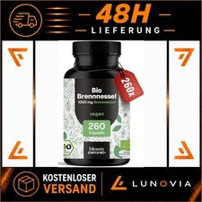 Bio Brennesselkapseln hochdosiert – 260 vegane Kapseln – 1000 mg pro Tag
