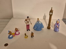 Disney Cinderella Figure Bundle x8, PVC, Prince, Jaq, Gus, Mice, Fairy Godmother