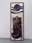 Plaque Lave Émaillée Jean JAFFEUX Volvic Mozac Céramique Années 60 Mid Century
