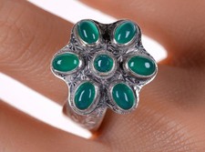 sz7.75 Israel sterling hand engraved ring