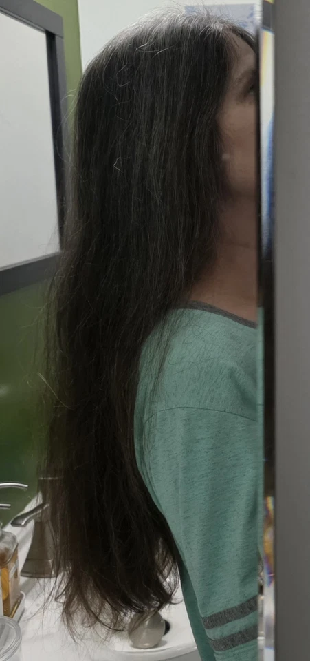 Cabelo virgem longo marrom saudável feminino 16+ polegadas - Imagem 3 de 4