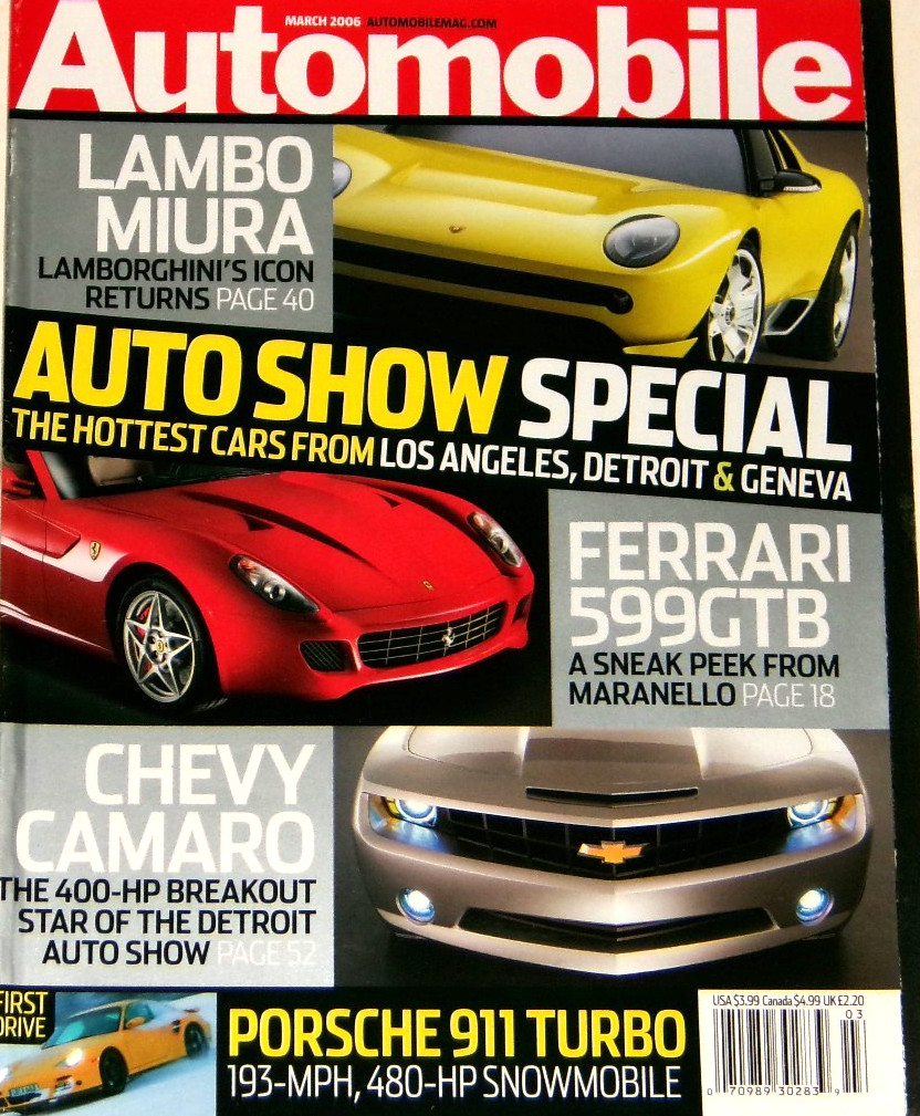 Automobile Magazine March 2006 Autoshow Special Lambo Muira 599GTB NF