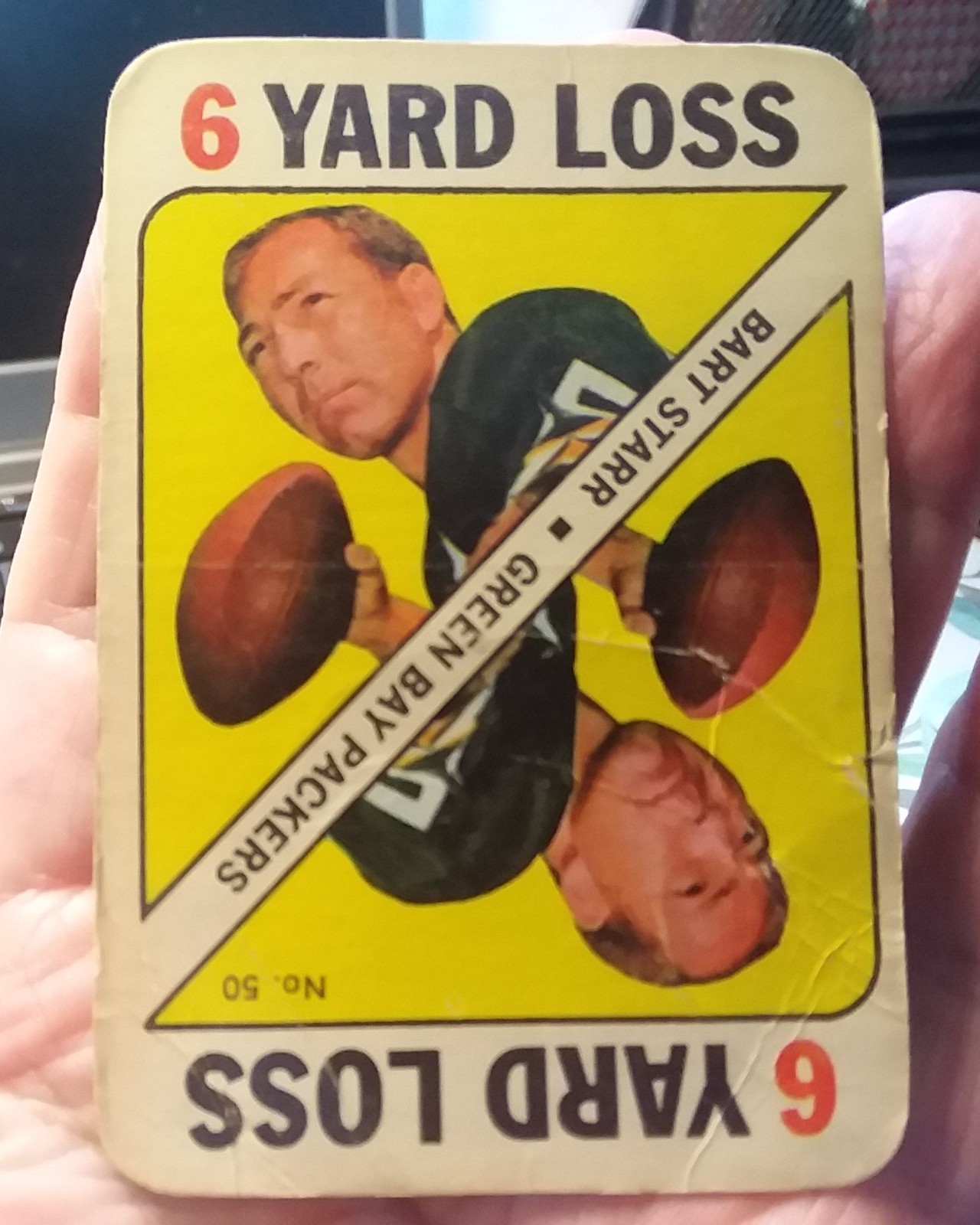 1971 Topps Bart Starr Game Inserts #50 - Green Bay Packers