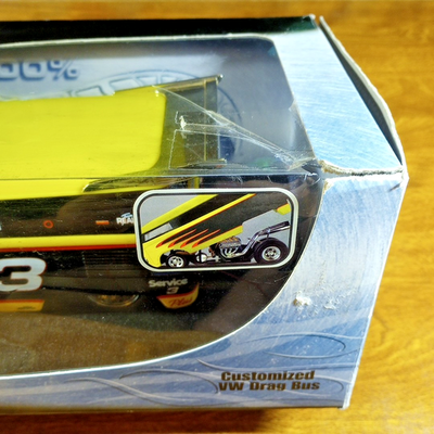 Hot Wheels 100% 1:18 Customized VW Drag Bus Yellow Black 2000