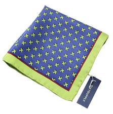 SUITSUPPLY Handkerchief Men's ONE SIZE Pure Silk Airplane Graphic Pocket Square