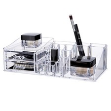 NEW OnDisplay DELUXE MAKEUP/JEWELRY ORGANIZER-ACRYLIC TRAY w/DRAWERS FOR MAKEUP