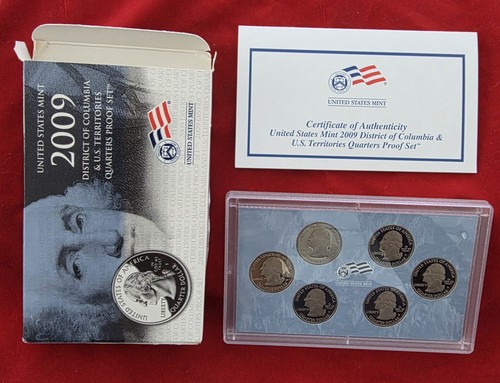 2009 District of Columbia & U.S. Territories Quarters Proof Set, Box and COA - 第 1/6 張圖片