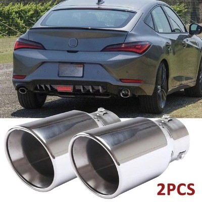 2X Car Exhaust Pipe Tip Rear Tail Throat Muffler For Acura Integra ADX