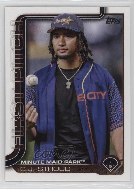 2025 Topps Series 1 2024 First Pitch CJ Stroud #FP-10 1f0y