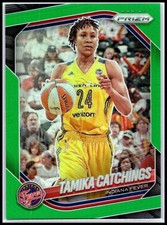 2025 Panini Prizm WNBA #60 Tamika Catchings Green Prizms