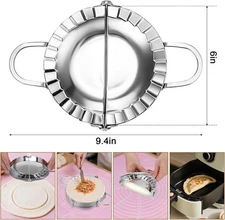 Palksky Stainless Steel Tortilla Crimper Sealer, 6 Inch Tortillada Maker Press