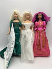 Lot of 3 Barbie Dolls Mattel 1990s 2000s Formal Evening Gowns Dresses