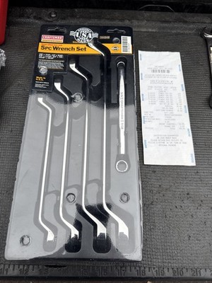 Sears Craftsman Professional 5pc Deep Offset Wrench Set 44349 SAE Full Polish 