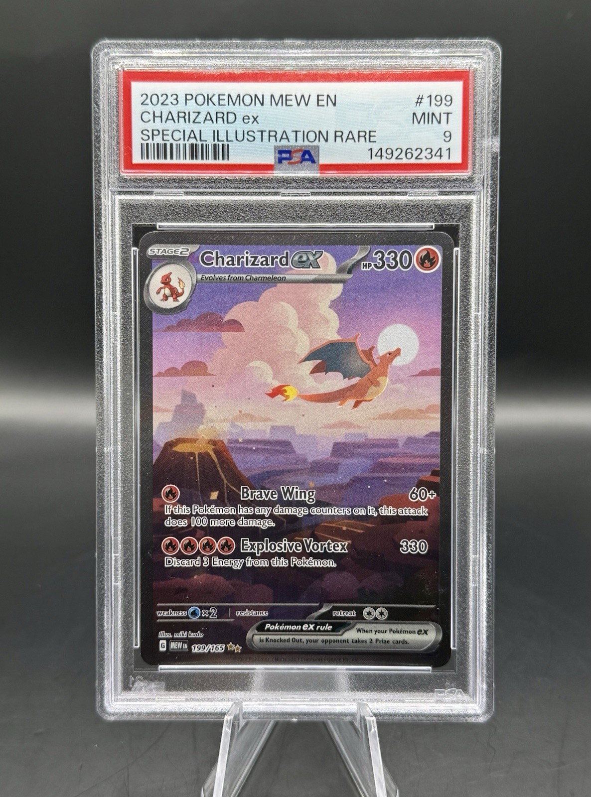 PSA 9 Charizard ex SIR 199/165 Pokemon Scarlet & Violet 151 English 2023 Mint
