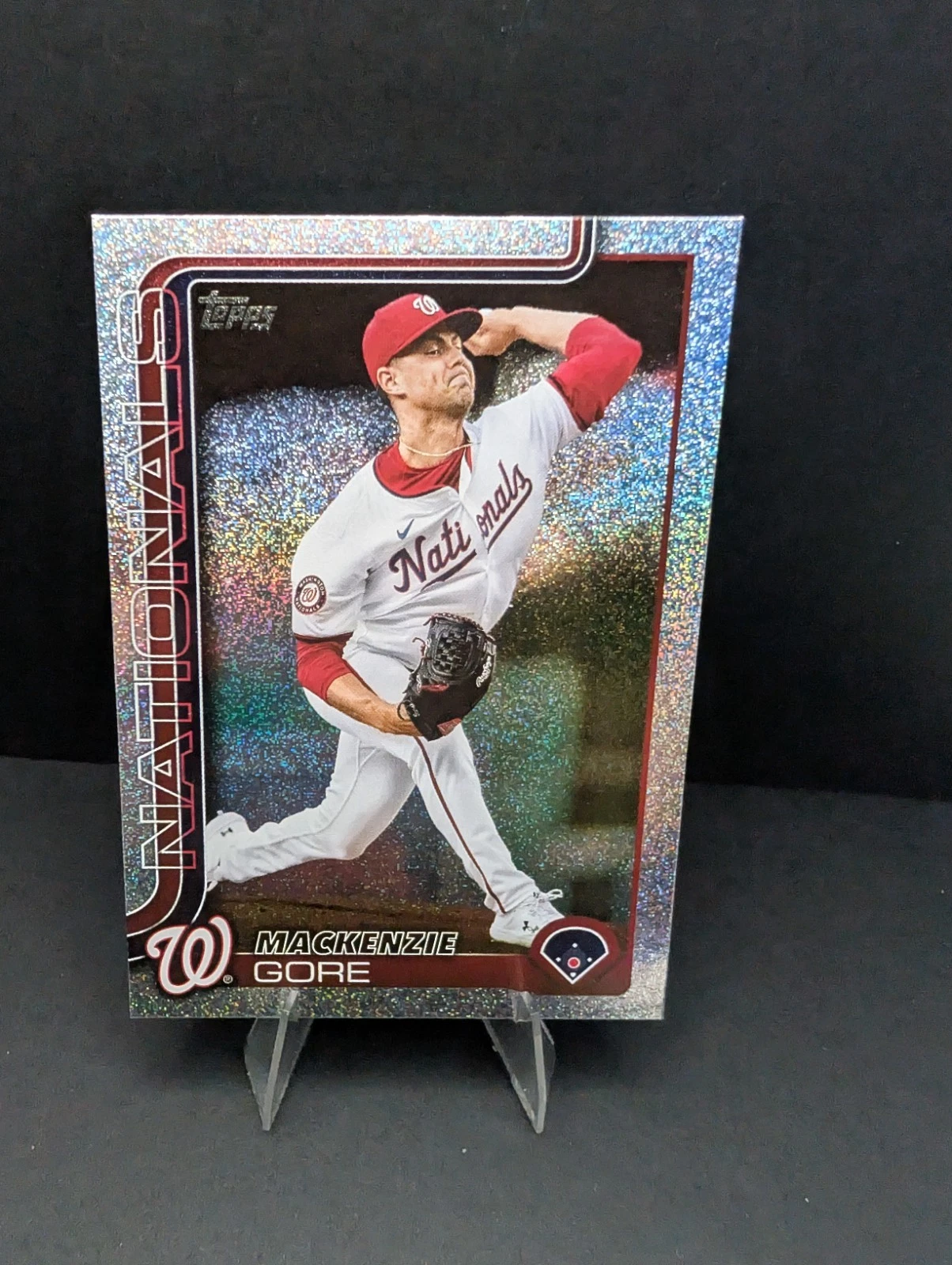 Mackenzie Gore 2025 Topps Series 1 Sand Glitter Foil Washington Nationals #334
