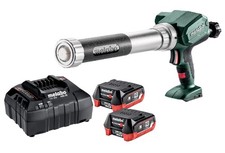 Metabo KPA 12 400 Caulking Gun With 2x 12V 4ah Batteries & ASC55 Charger