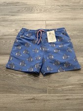 NWT The Beaufort Bonnet Company Tortola Swim Trunks Little Fishies Boys Size 8