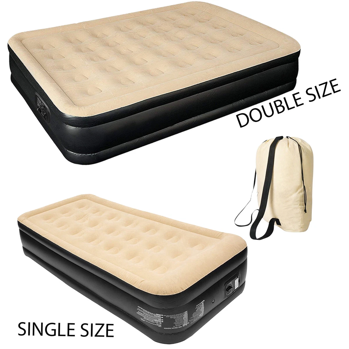 Double height single air bed cheap