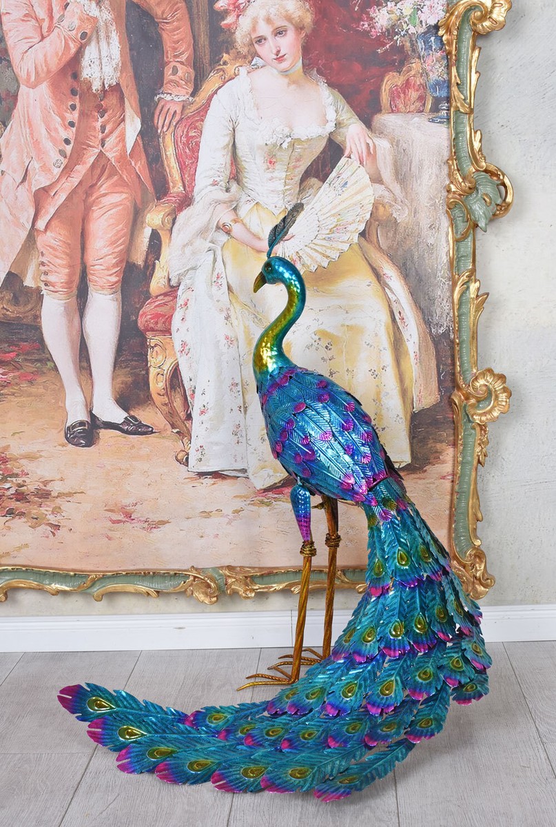 Sculpture De Jardin Paon En Métal - 74 Cm - Palazzo INT - Déco Intérieur/extérieur