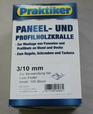 Paneel- und Profilholzkralle 100 Stk. 3 mm bei loser Feder -   Praktiker