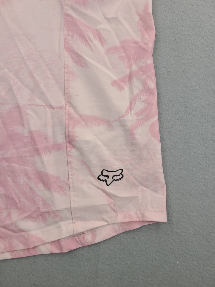 Camisa Fox Racing Flex Air Para Hombre Mediana Rosa Floral Ventilada Rendimiento Snap Foto 3 de 4