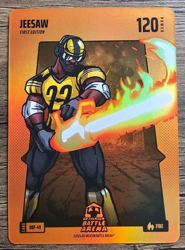 Bo Jackson Battle Arena JEESAW Fire Orange Battlefoil Najee Harris Pwr 120 OBF49