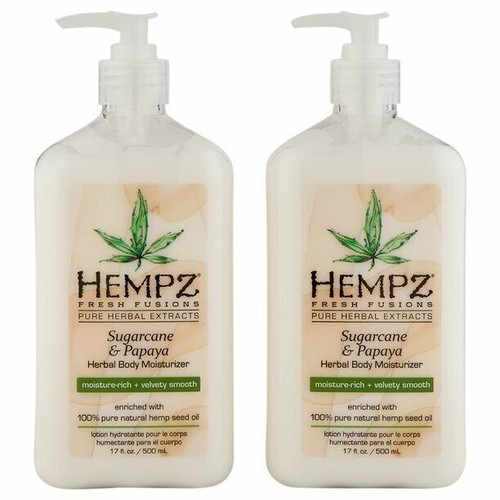 Hempz Sugarcane & Papaya Herbal Body Moisturizer 17 oz - "Pack of 2" - Picture 2 of 3