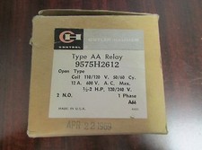 EATON CUTLER HAMMER Control Relay Type AA 110/120V 9575H 2612