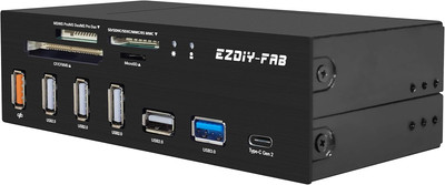 PC Front Panel Internal Card Reader USB HUB, USB 3.1 Gen2 Type-C Port,Usb 3.0 Su