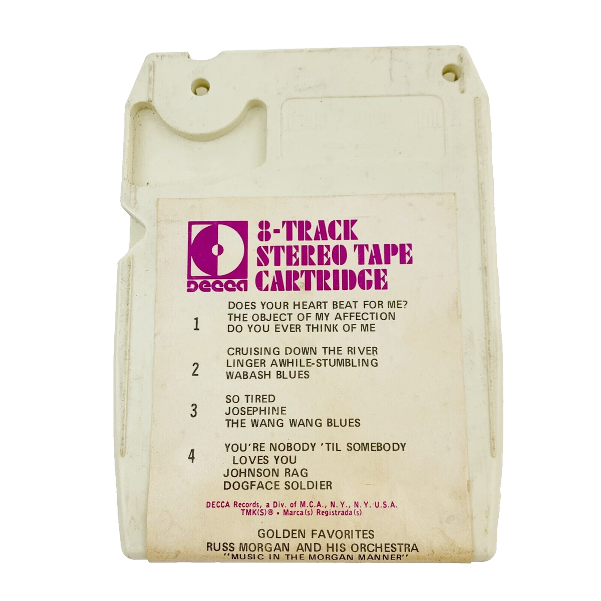 Russ Morgan And His Orchestra Golden Favorites 8-Track Tape