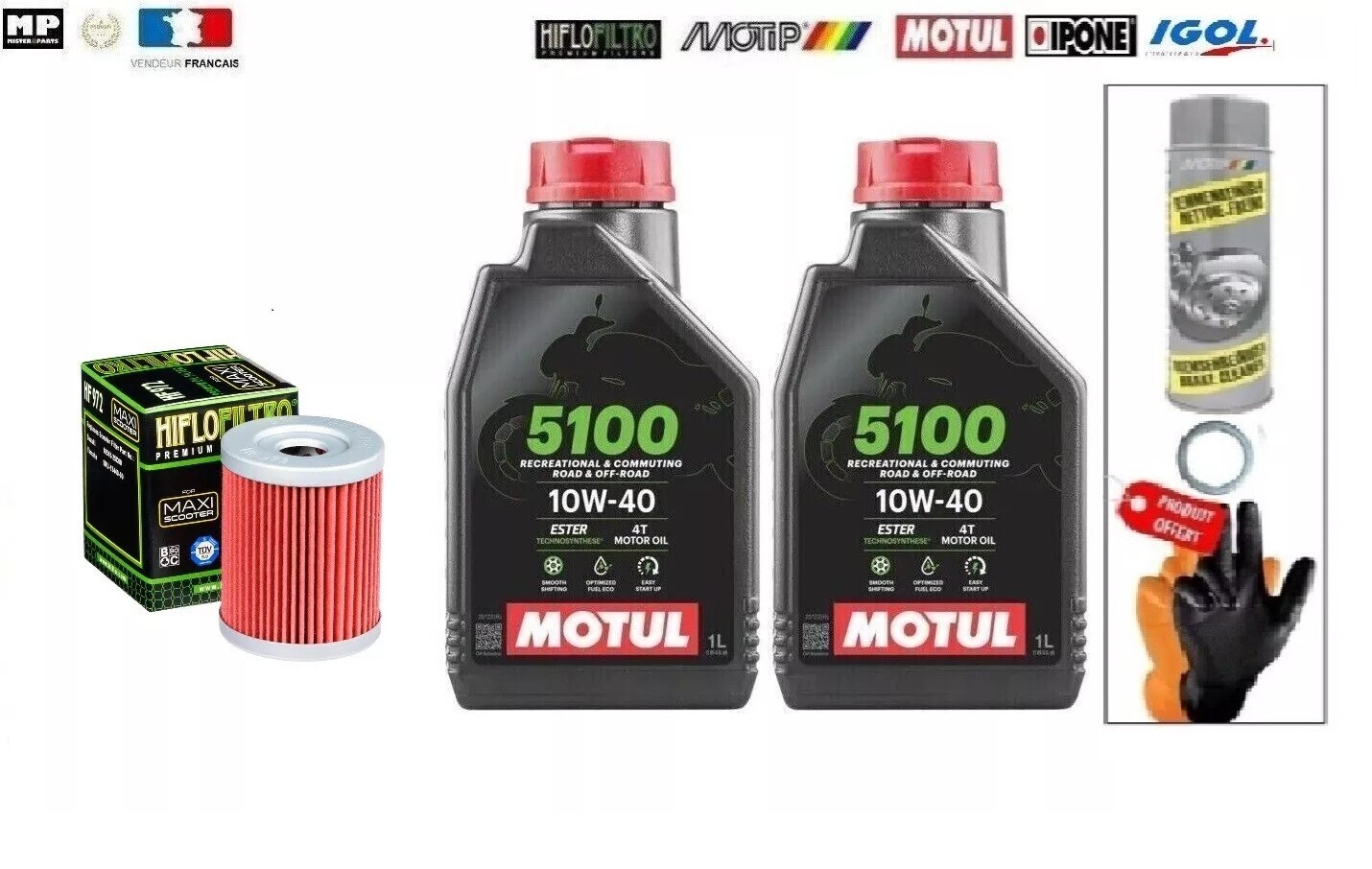 Entretien Suzuki AN 400 Burgman kit vidange Motul 5100 pour révision scooter