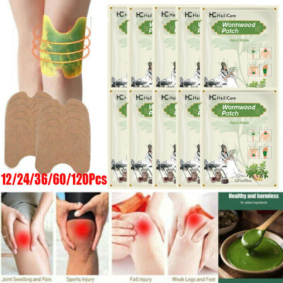 12-180Stk Wormwood Pain Relief Patch for Knee Natural Knee Pain Relief Patches