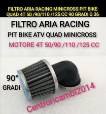 FILTRO ARIA RACING MINICROSS PIT BIKE QUAD 4T 50 /90/110 /125 CC 90 GRADI D 36MM