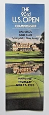 vtg - 1993 U.S. OPEN CHAMPIONSHIP - Thursday Pairing Sheet - Baltusrol Golf Club