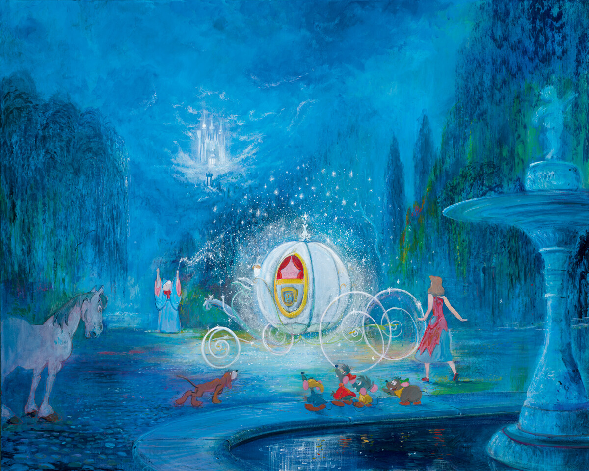 絵画 Disney Fine Art Disney Fine Art ディズニーファインアート ガラスの城 限定