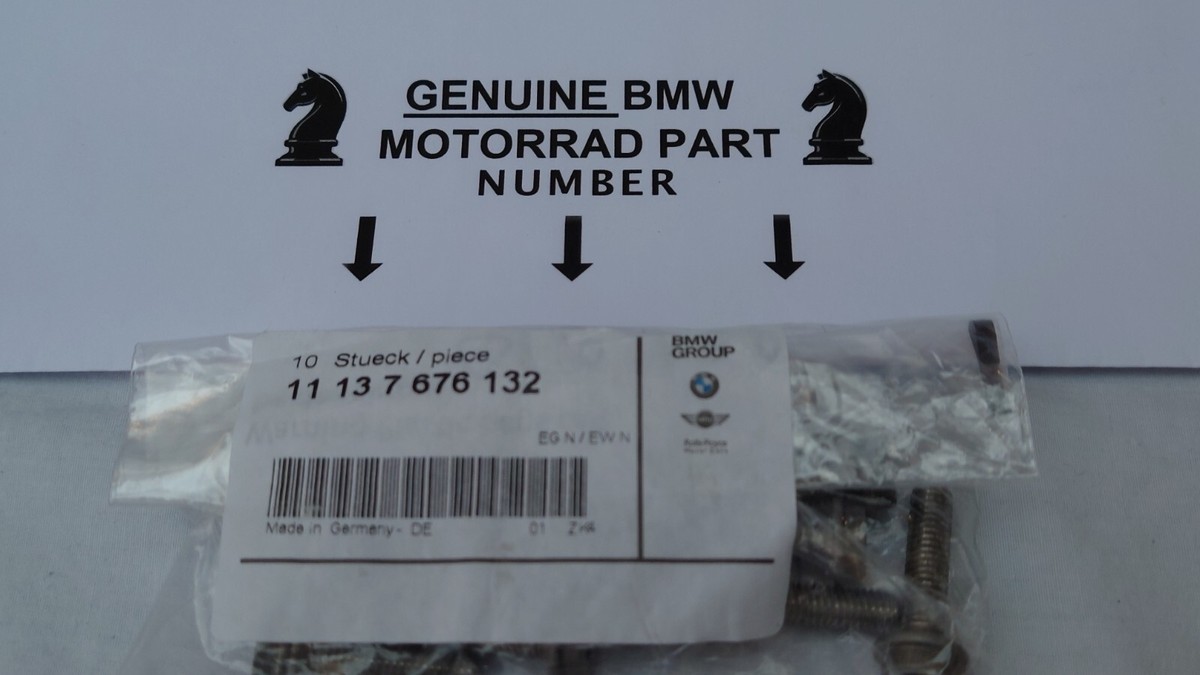 GENUINE BMW Motorrad 8 PACK ISA SCREW M6 X 25 11137676132 | eBay 