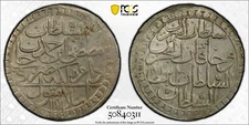 AH1171 [11]81 (1767) TURKEY 2 zolota 2 Zol Coin PCGS MS61