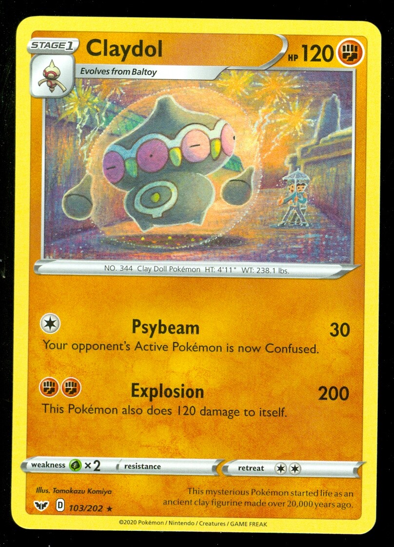 Pokemon CLAYDOL 103/202 Sword & Shield RARE - - MINT Pokemon CLAYDOL 103/202 Sword & Shield RARE - - MINT
