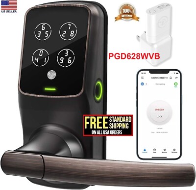 Lockly Secure Pro WiFi Smart Lock Keyless Door Lock Venetian Bronze PGD628WVB