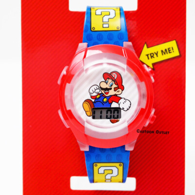 Nintendo Super Mario Bros. ゲームウォッチ 腕時計 Super Mario Bros Boys Digital Wristwatch Kids watch Reloj Nintendo
