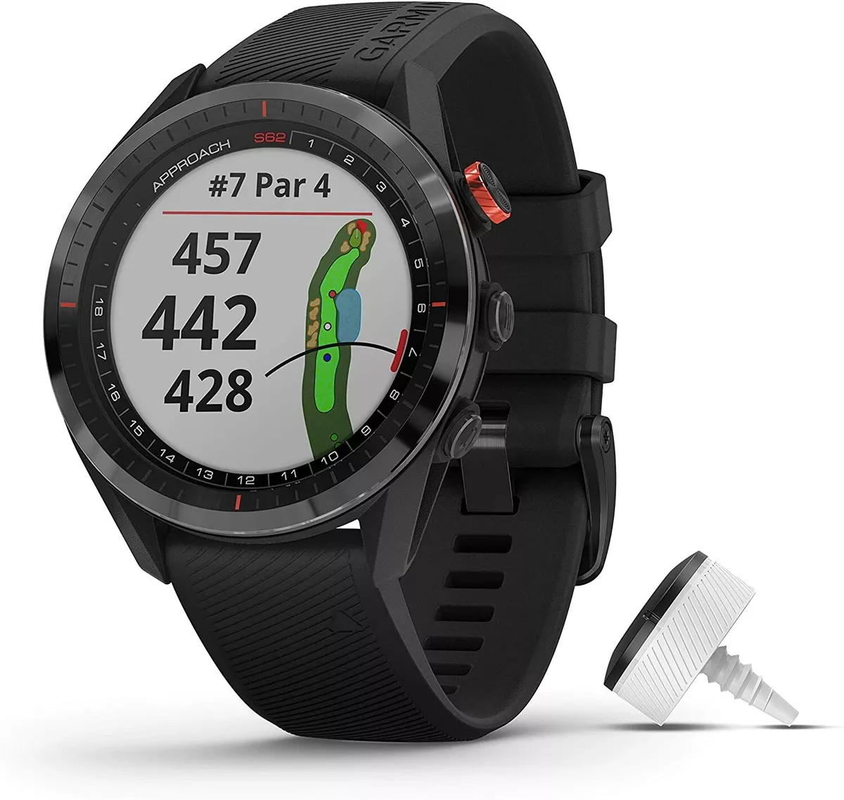 Garmin Approach S62 Bundle Premium Golf GPS Watch and CT10 Kit