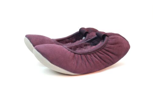 Womens Cosy Sheepskin Suede Slip On Ballerina Style Winter Slippers Girls Warm - Picture 4 of 8