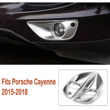 Matte Front Fog Light Lamp Cover Trim Decor Fits Porsche Cayenne 2015 16 17 2018